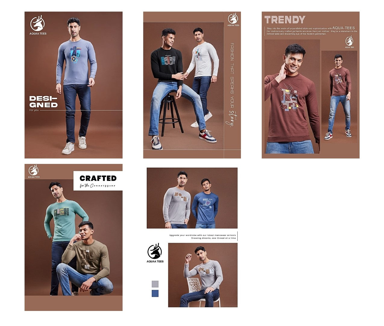 Gsm 240-250 Vol 165 Aquaa Tees Cotton Looper Mens Tshirts Exporter