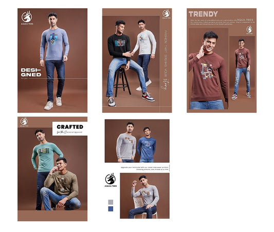 Gsm 240-250 Vol 165 Aquaa Tees Cotton Looper Mens Tshirts Exporter
