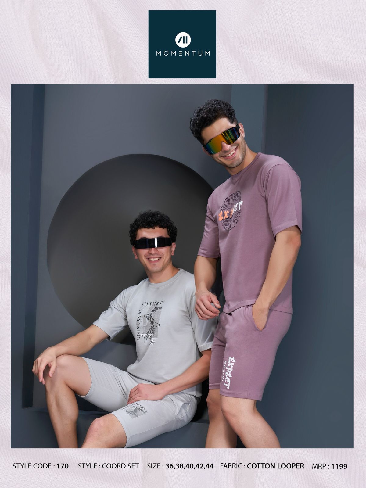 Gsm 250 Code 170 Momentum Pure Cotton Mens Co Ord Set Wholesaler