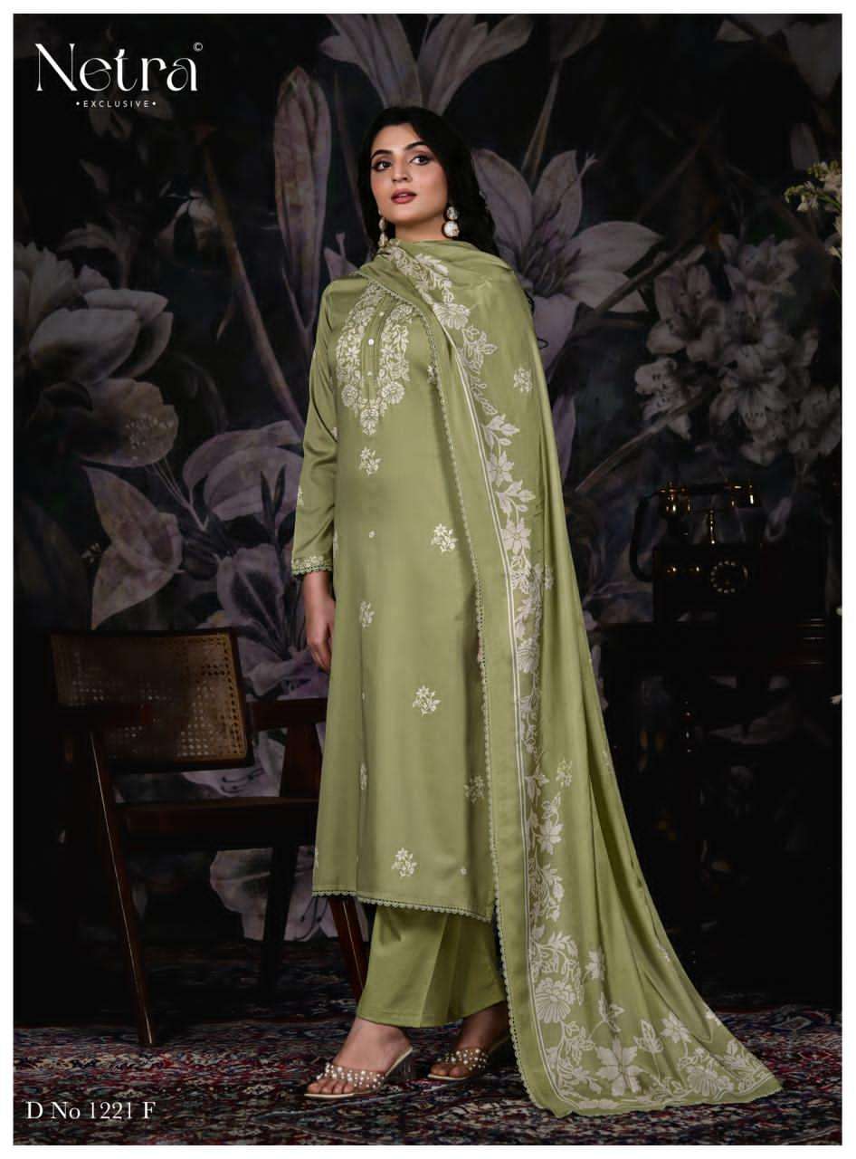 Gucci Netra Cotton Satin Pant Style Suits Wholesaler India