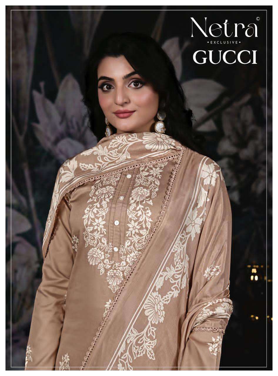Gucci Netra Cotton Satin Pant Style Suits Wholesaler India
