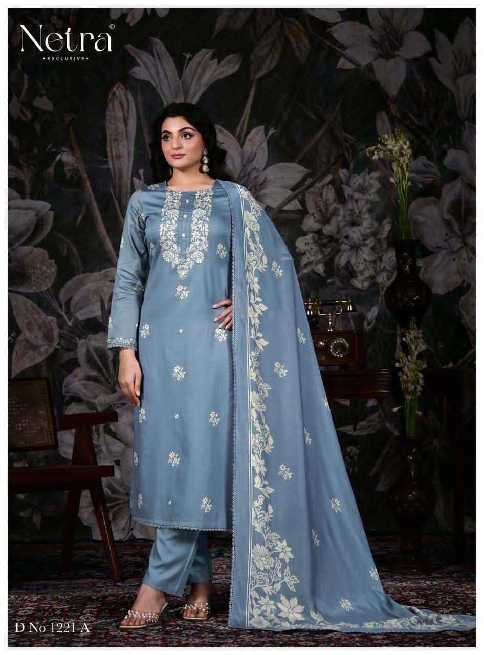 Gucci Netra Cotton Satin Pant Style Suits Wholesaler India