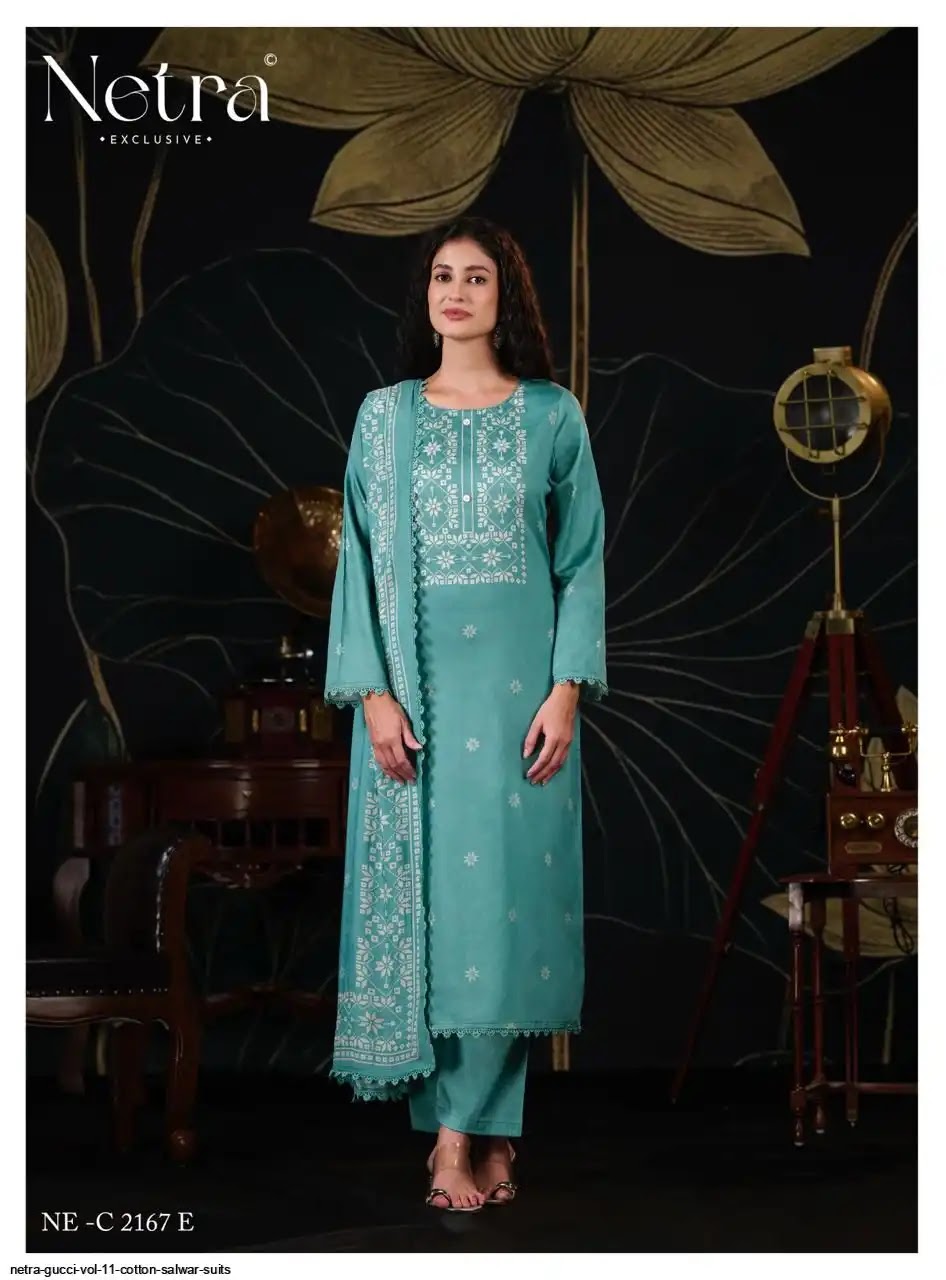 Gucci Vol 11 Netra Cotton Pant Style Suits Manufacturer Ahmedabad