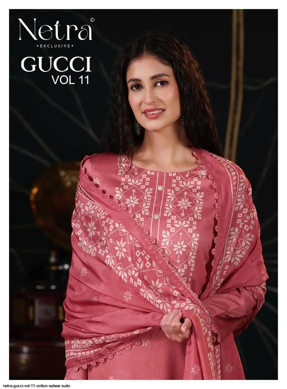 Gucci Vol 11 Netra Cotton Pant Style Suits Manufacturer Ahmedabad