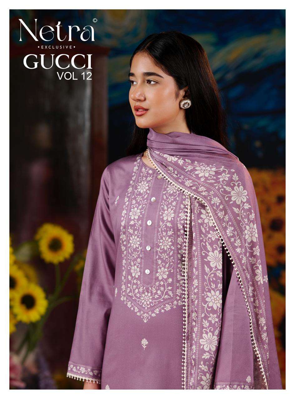 Gucci Vol 12 Netra Cotton Pant Style Suits Exporter Gujarat