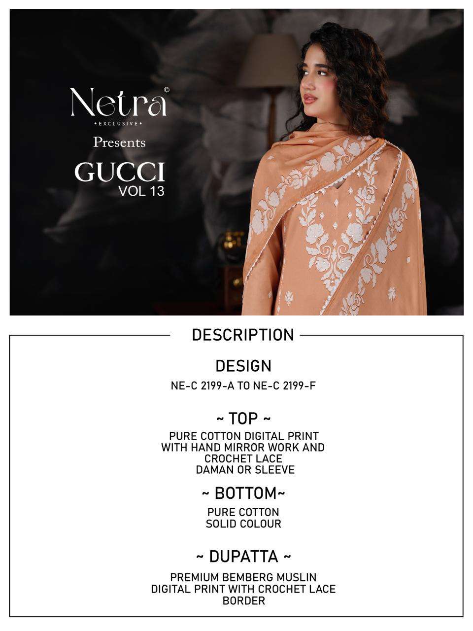 Gucci Vol 13 Netra Cotton Pant Style Suits Manufacturer