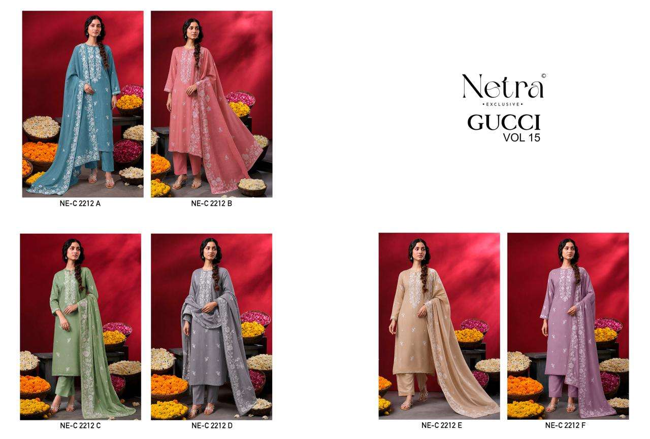 Gucci Vol 15 Netra Cotton Pant Style Suits Wholesaler