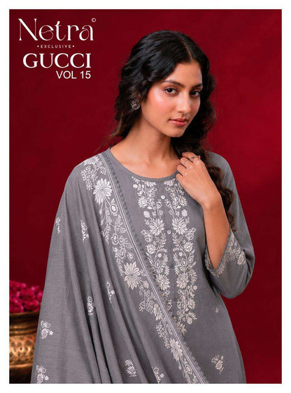 Gucci Vol 15 Netra Cotton Pant Style Suits Wholesaler