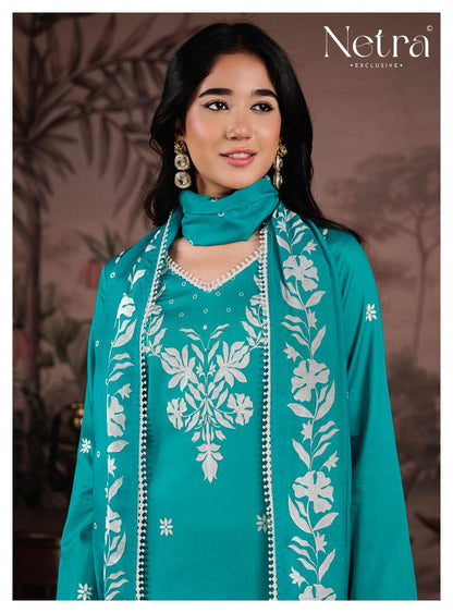 Gucci Vol 3 Netra Cotton Satin Pant Style Suits Supplier Gujarat
