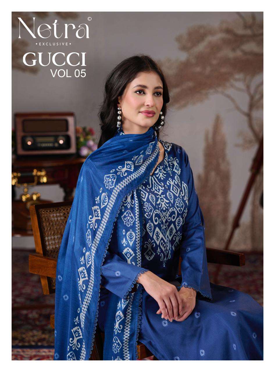 Gucci Vol 5 Netra Cotton Satin Pant Style Suits Supplier