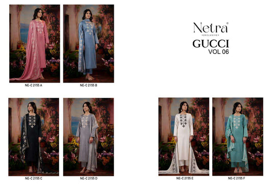 Gucci Vol 6 Netra Cotton Pant Style Suits Supplier Ahmedabad