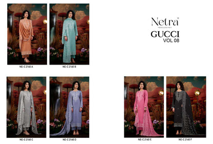Gucci Vol 8 Netra Cotton Pant Style Suits Wholesaler Ahmedabad