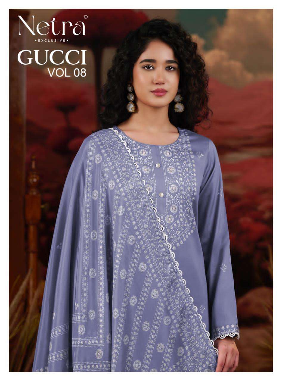 Gucci Vol 8 Netra Cotton Pant Style Suits Wholesaler Ahmedabad