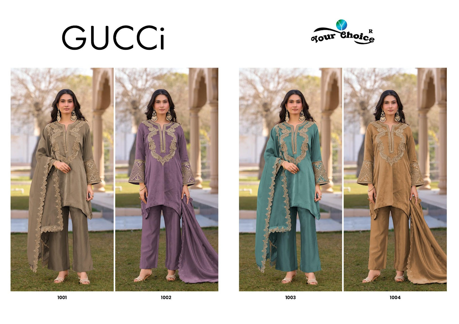Gucci Your Choice Silk Pakistani Readymade Suits Wholesale Price