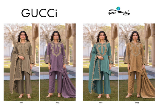 Gucci Your Choice Silk Pakistani Readymade Suits Wholesale Price