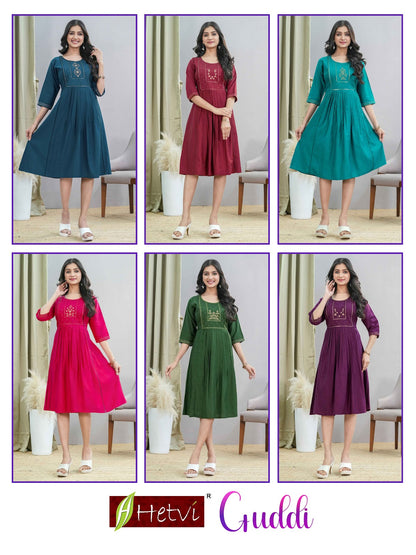 Guddi Hetvi Gadwal Anarkali Kurtis Wholesale Price