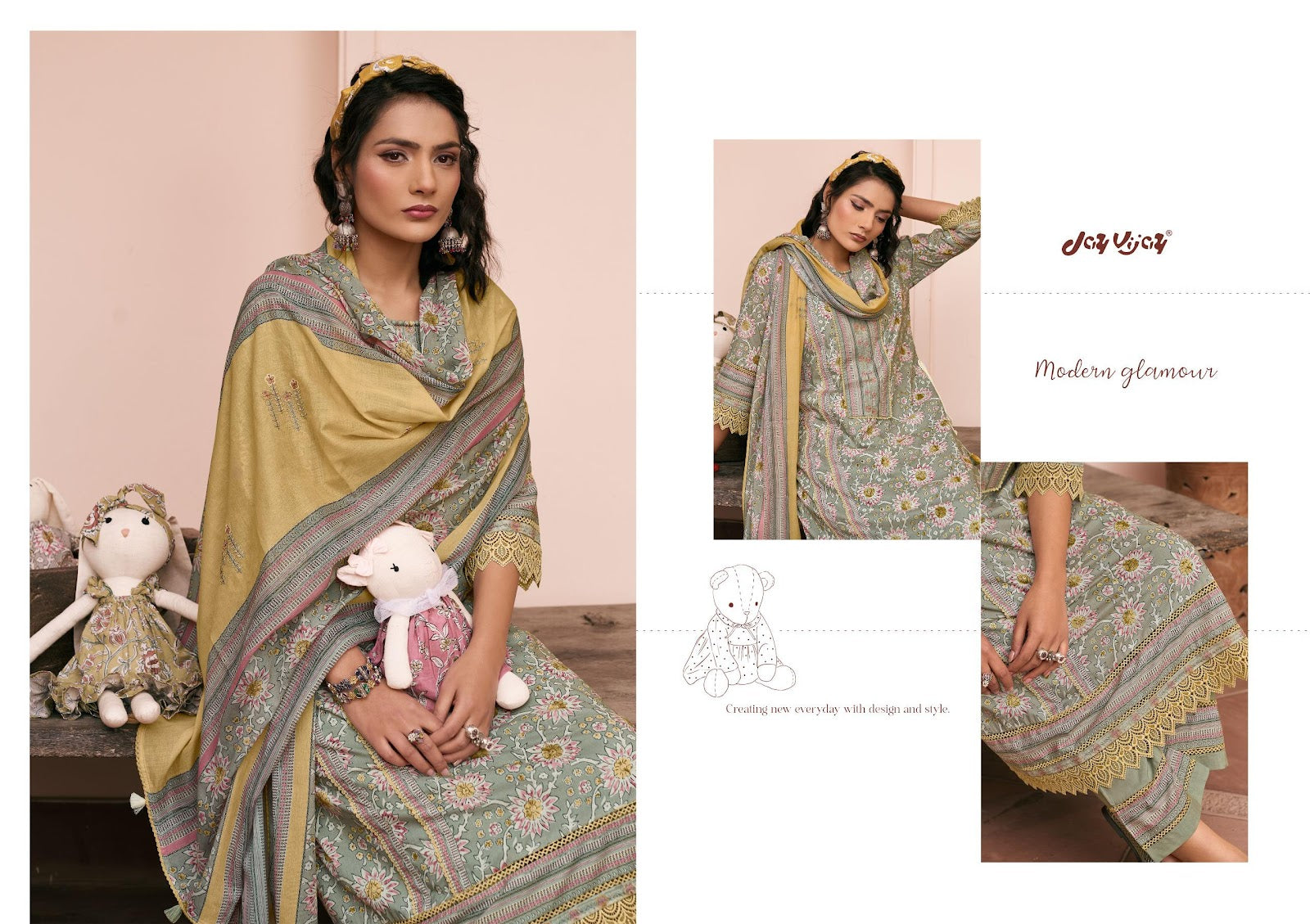 Gudia Jay Vijay Cotton Pant Style Suits Wholesaler