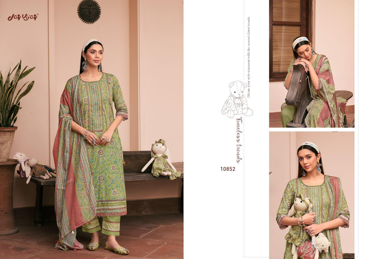 Gudia Jay Vijay Cotton Pant Style Suits Wholesaler