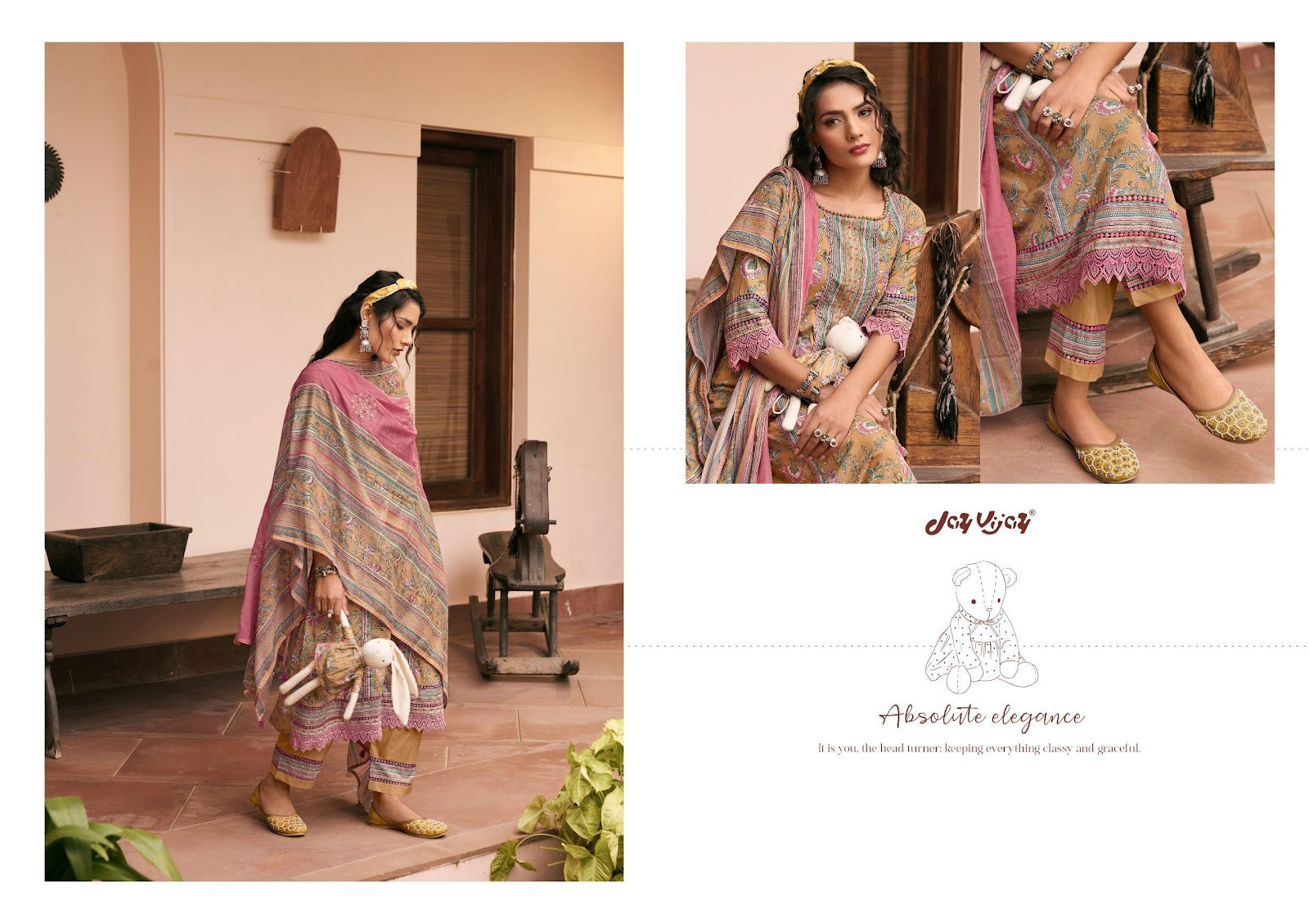 Gudia Jay Vijay Cotton Pant Style Suits Wholesaler