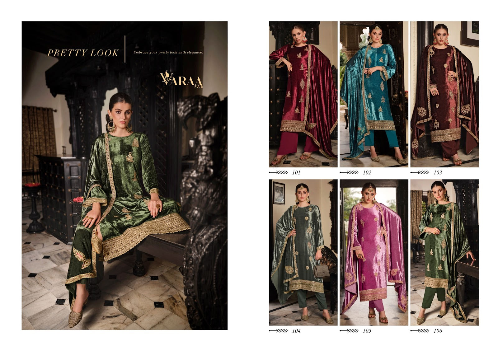 Gul Ahmed Vol 1 Varaa Fab Velvet Suits Wholesaler