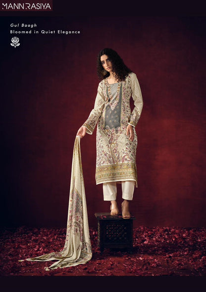 Gul Baagh Mannrasiya Cambric Cotton Pakistani Salwar Suits Wholesale Rate