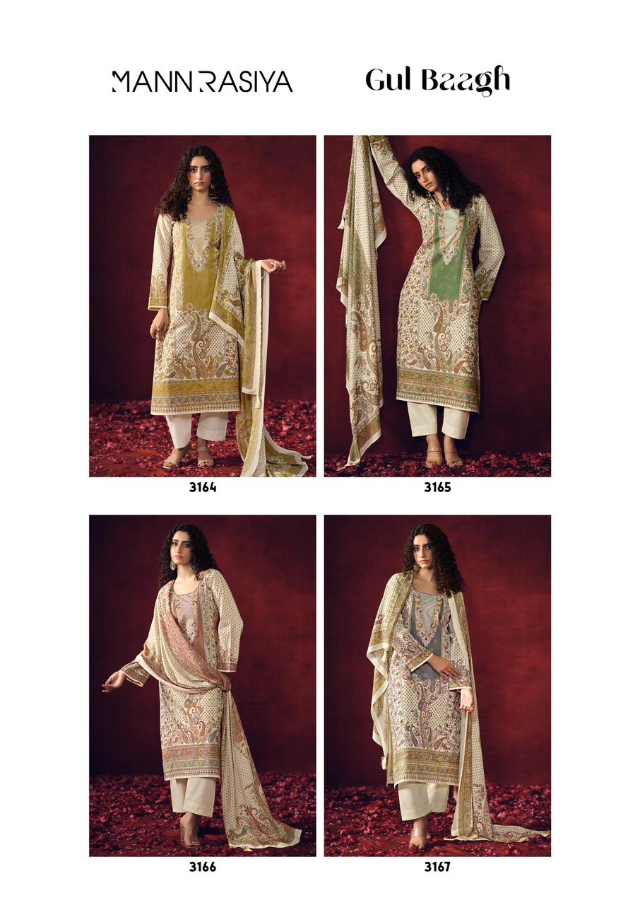 Gul Baagh Mannrasiya Cambric Cotton Pakistani Salwar Suits Wholesale Rate