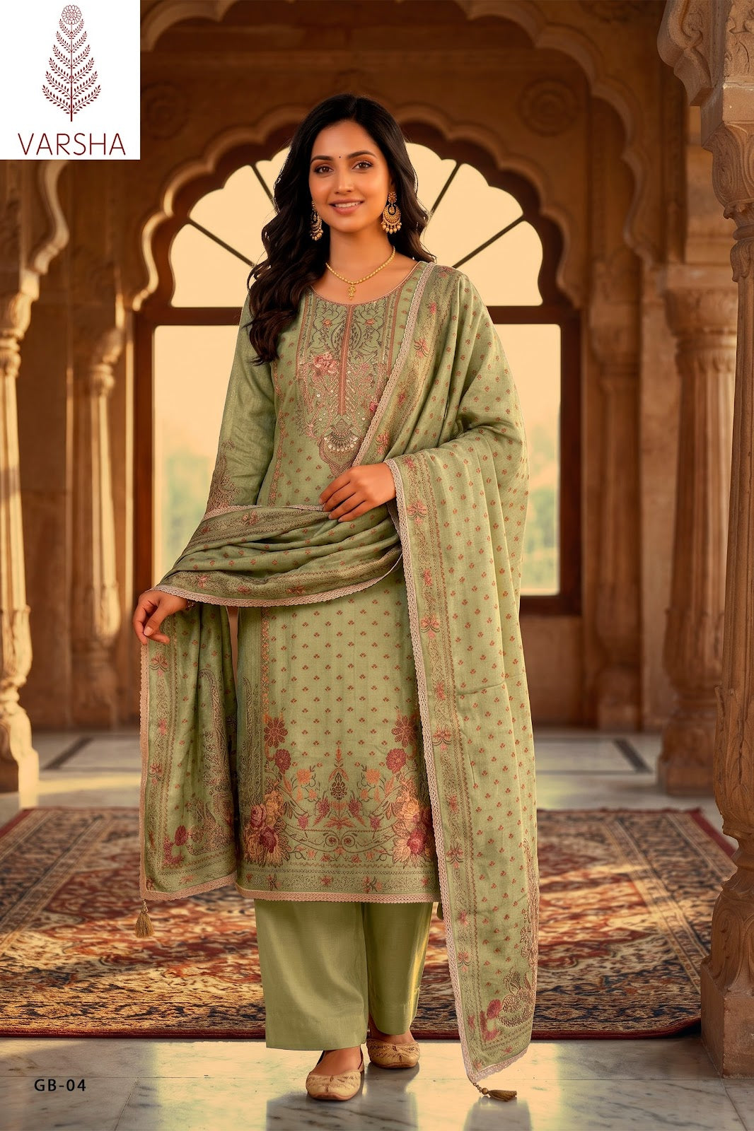 Gul Bagh Varshaa Viscose Pant Style Suits Supplier India