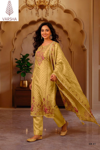 Gul Bagh Varshaa Viscose Pant Style Suits Supplier India