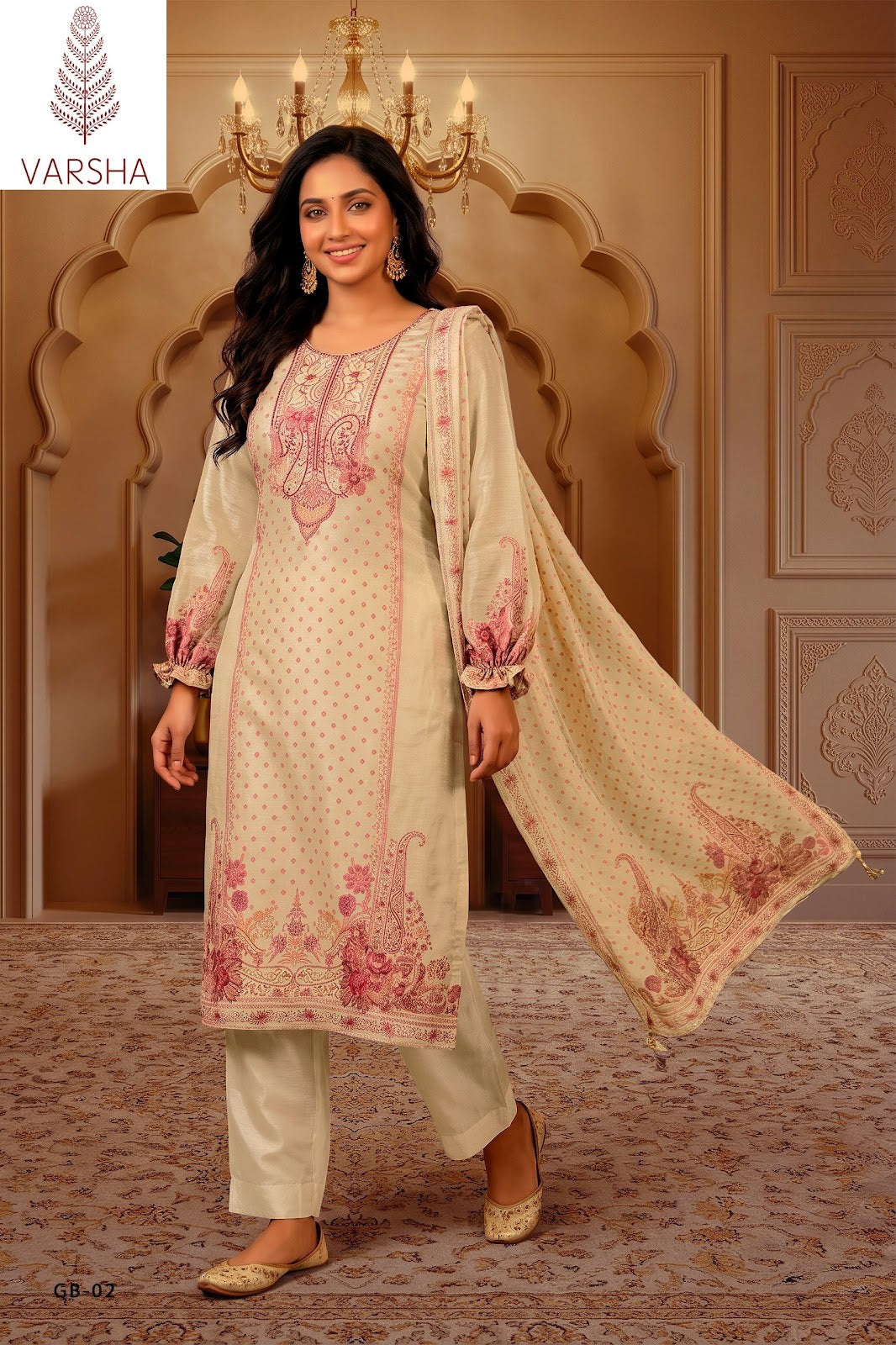 Gul Bagh Varshaa Viscose Pant Style Suits Supplier India