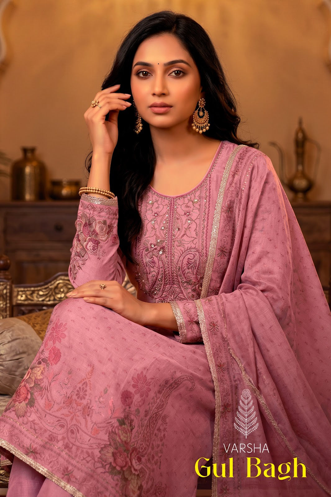 Gul Bagh Varshaa Viscose Pant Style Suits Supplier India