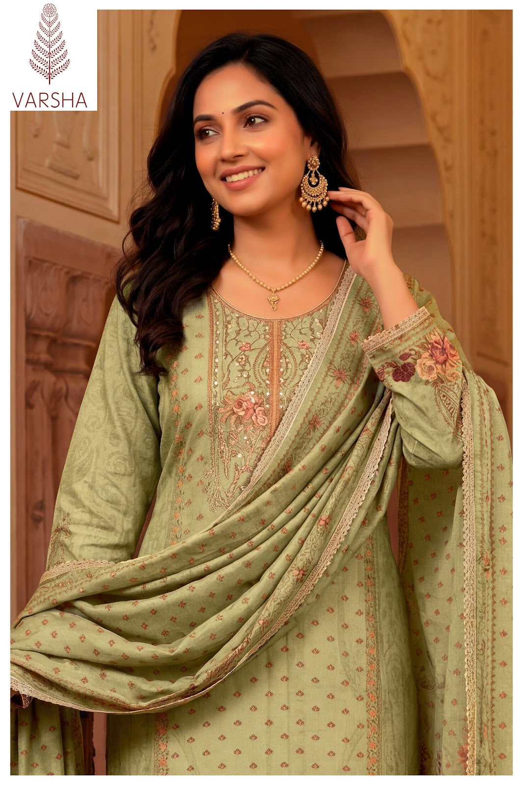 Gul Bagh Varshaa Viscose Pant Style Suits Supplier India