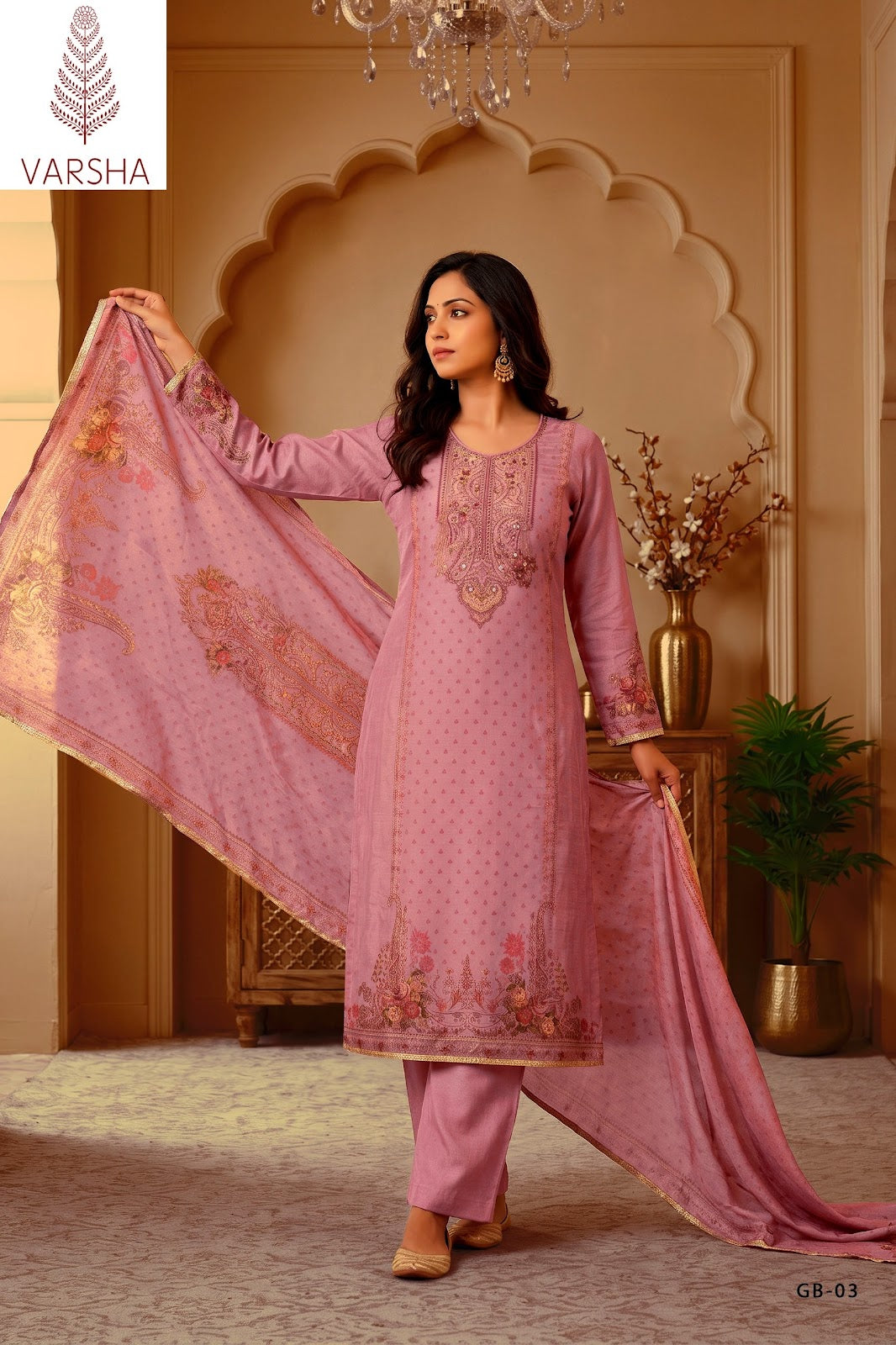 Gul Bagh Varshaa Viscose Pant Style Suits Supplier India
