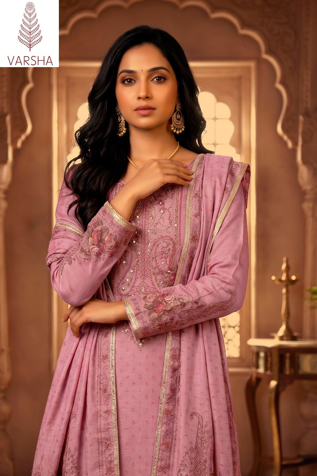 Gul Bagh Varshaa Viscose Pant Style Suits Supplier India