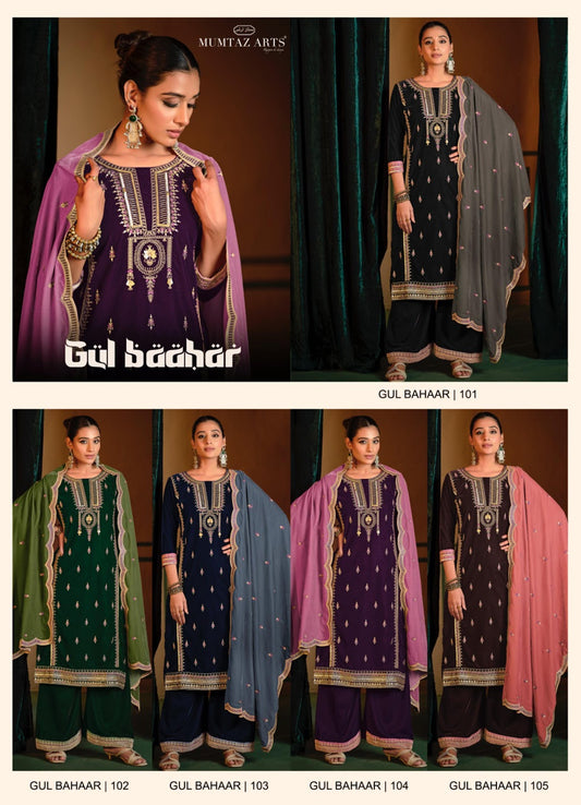 Gul Bahaar Mumtaz Arts Velvet Suits Supplier India
