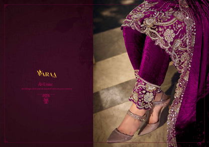 Gul E Gulzar Vol 1 Varaa Fab Viscose Velvet Suits Wholesaler