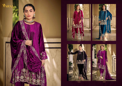 Gul E Gulzar Vol 1 Varaa Fab Viscose Velvet Suits Wholesaler