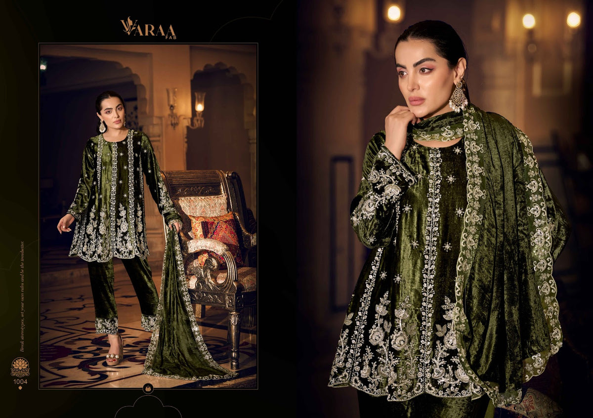 Gul E Gulzar Vol 2 Varaa Fab Viscose Velvet Suits Supplier Gujarat