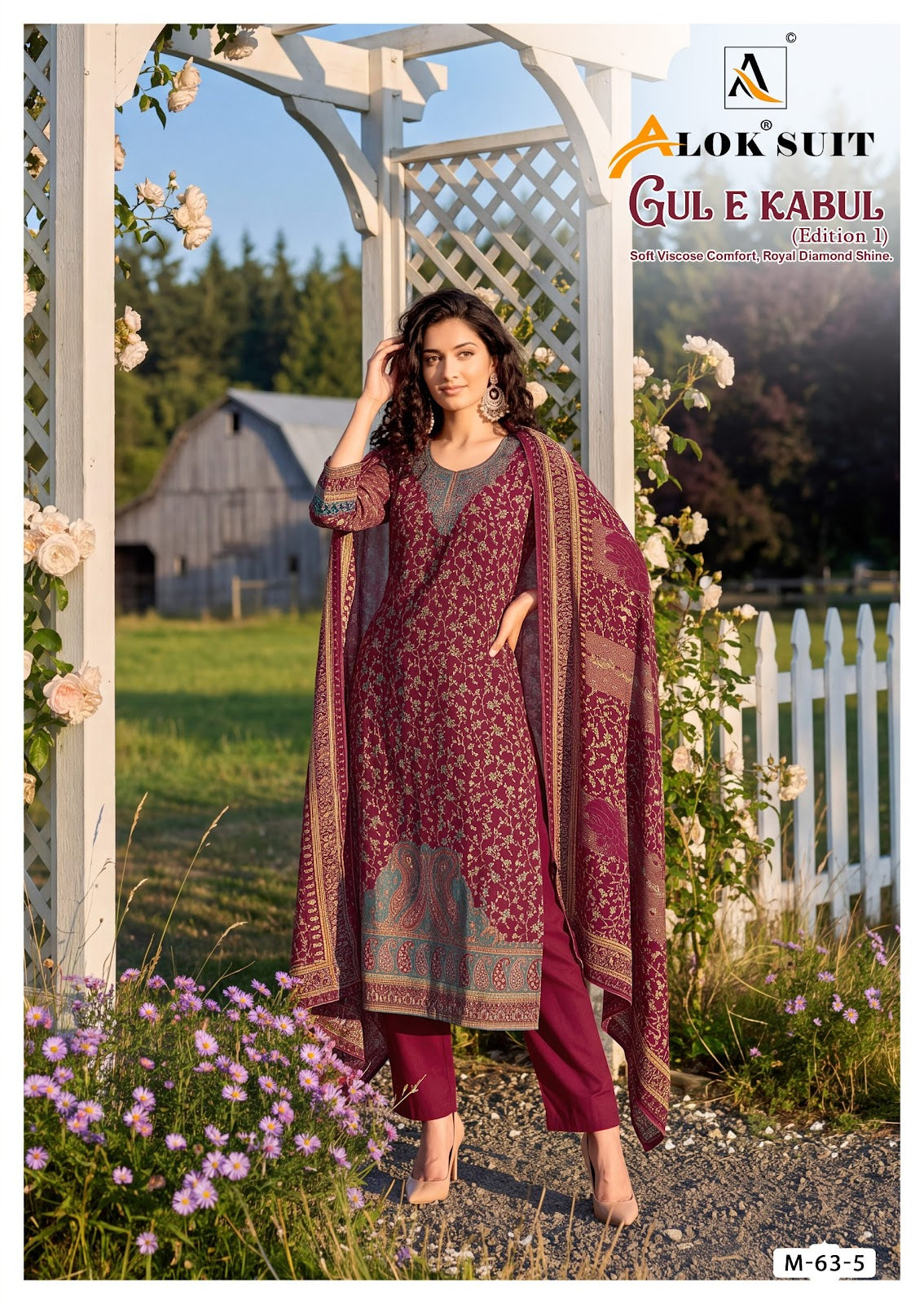 Gul E Kabul Alok Alpine Karachi Salwar Suits Wholesaler