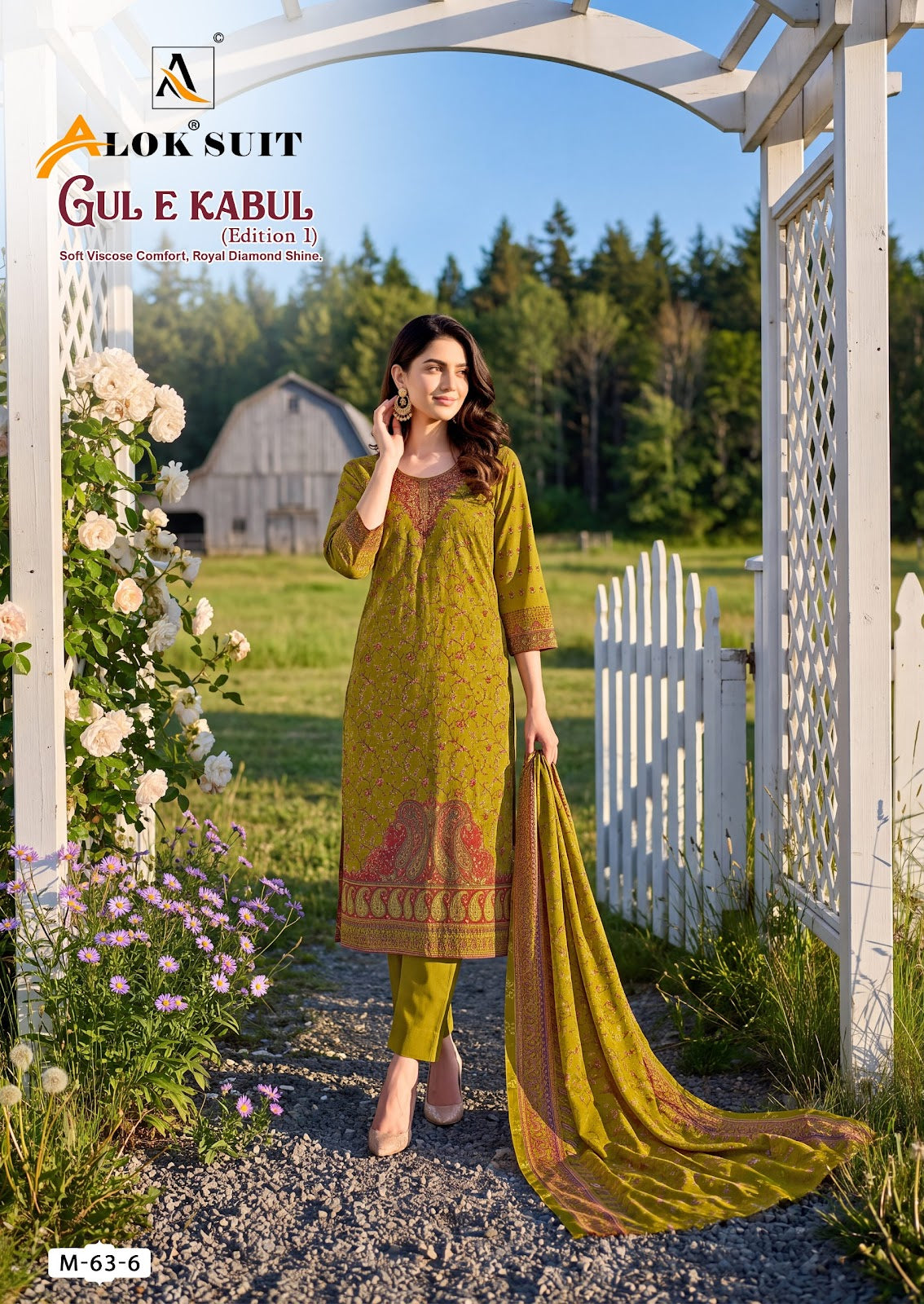Gul E Kabul Alok Alpine Karachi Salwar Suits Wholesaler