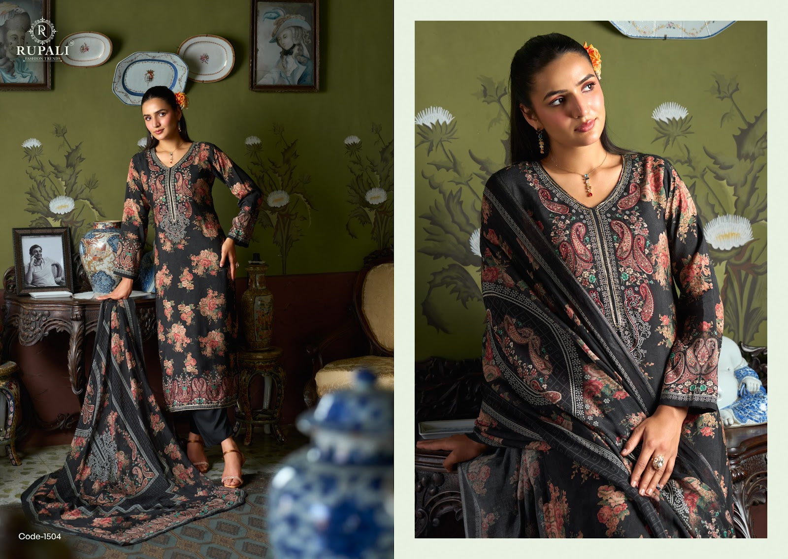 Gul Kayra Rupali Muslin Pant Style Suits Supplier India