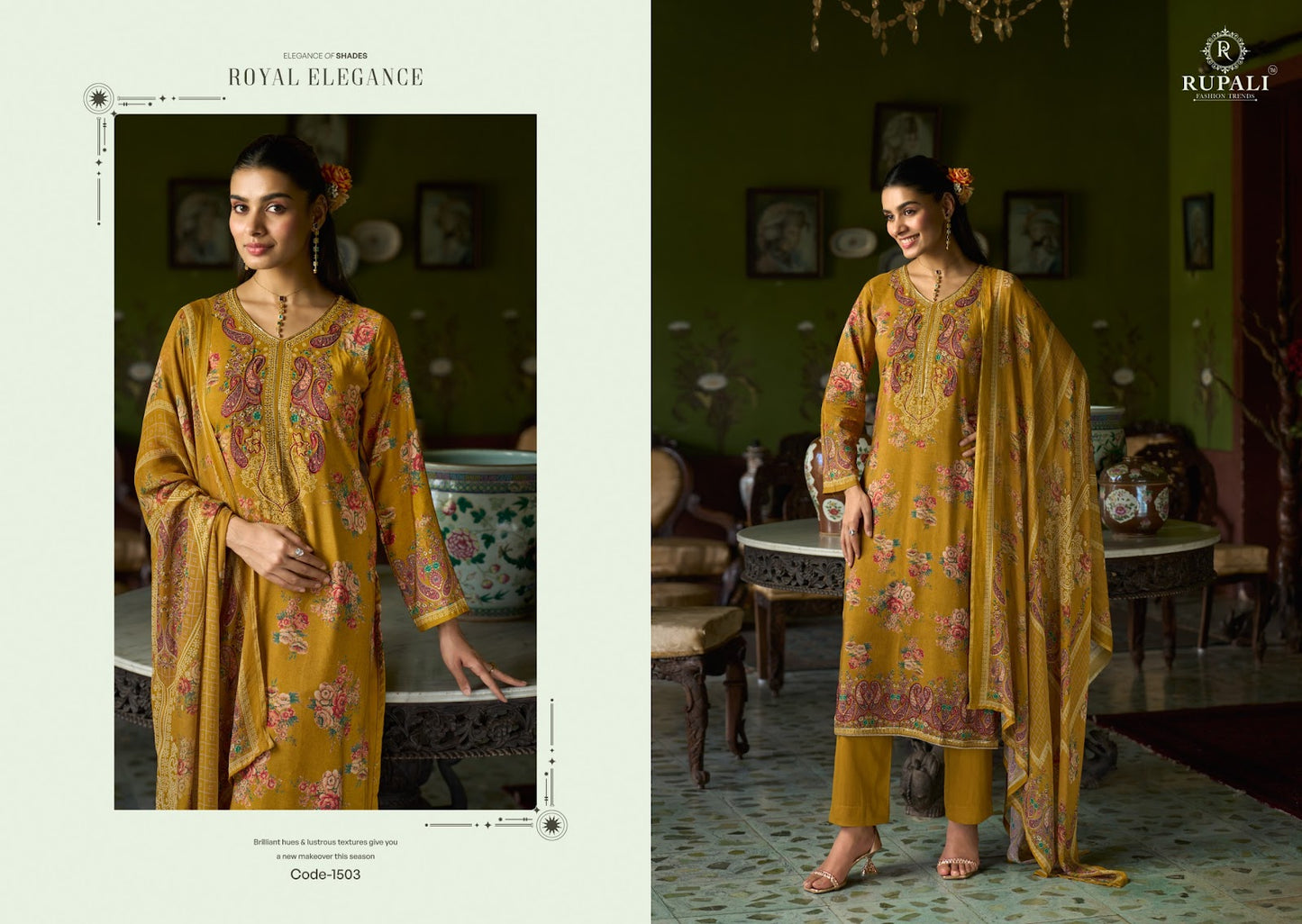 Gul Kayra Rupali Muslin Pant Style Suits Supplier India