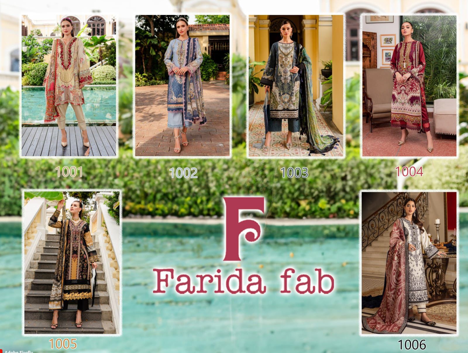 Gul Mohor Farida Fab Karachi Salwar Suits Wholesaler