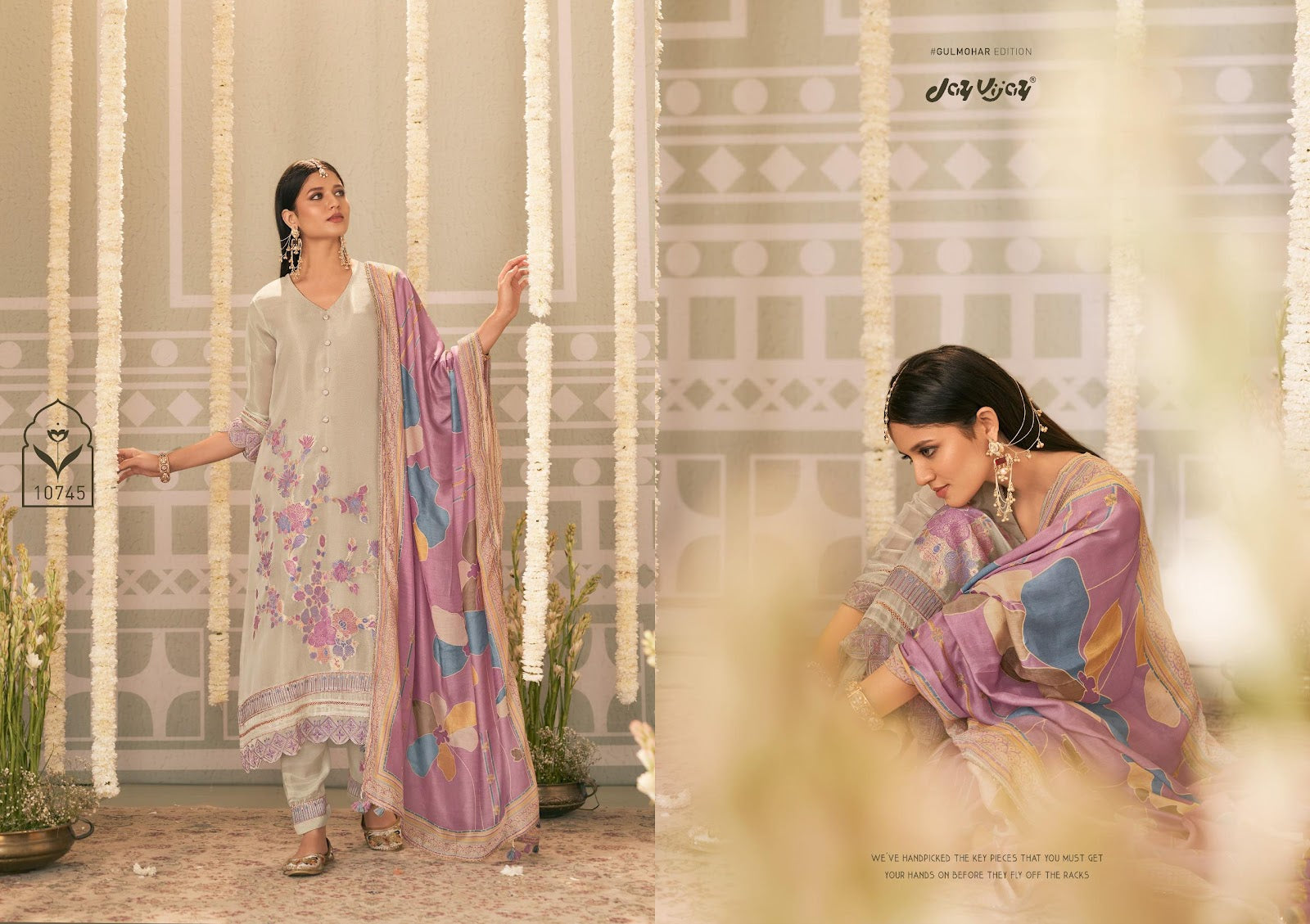 Gul Mohr Vol 2 Jay Vijay Tissue Pant Style Suits Exporter Ahmedabad