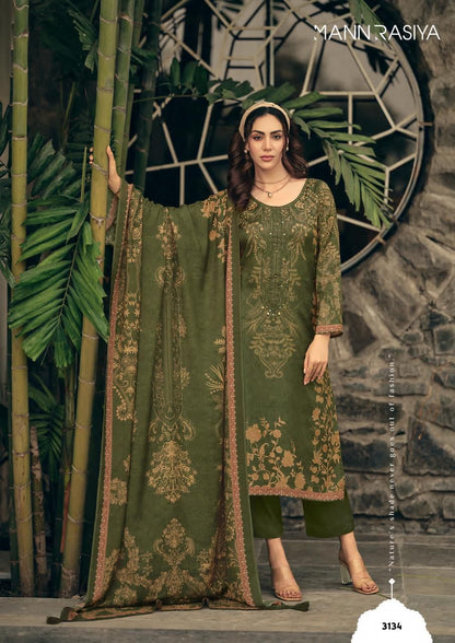 Gul Nehir Mannrasiya Bemberg Muslin Pant Style Suits Wholesaler