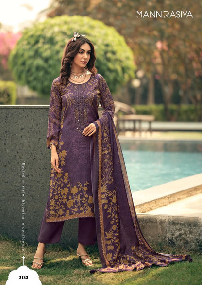 Gul Nehir Mannrasiya Bemberg Muslin Pant Style Suits Wholesaler