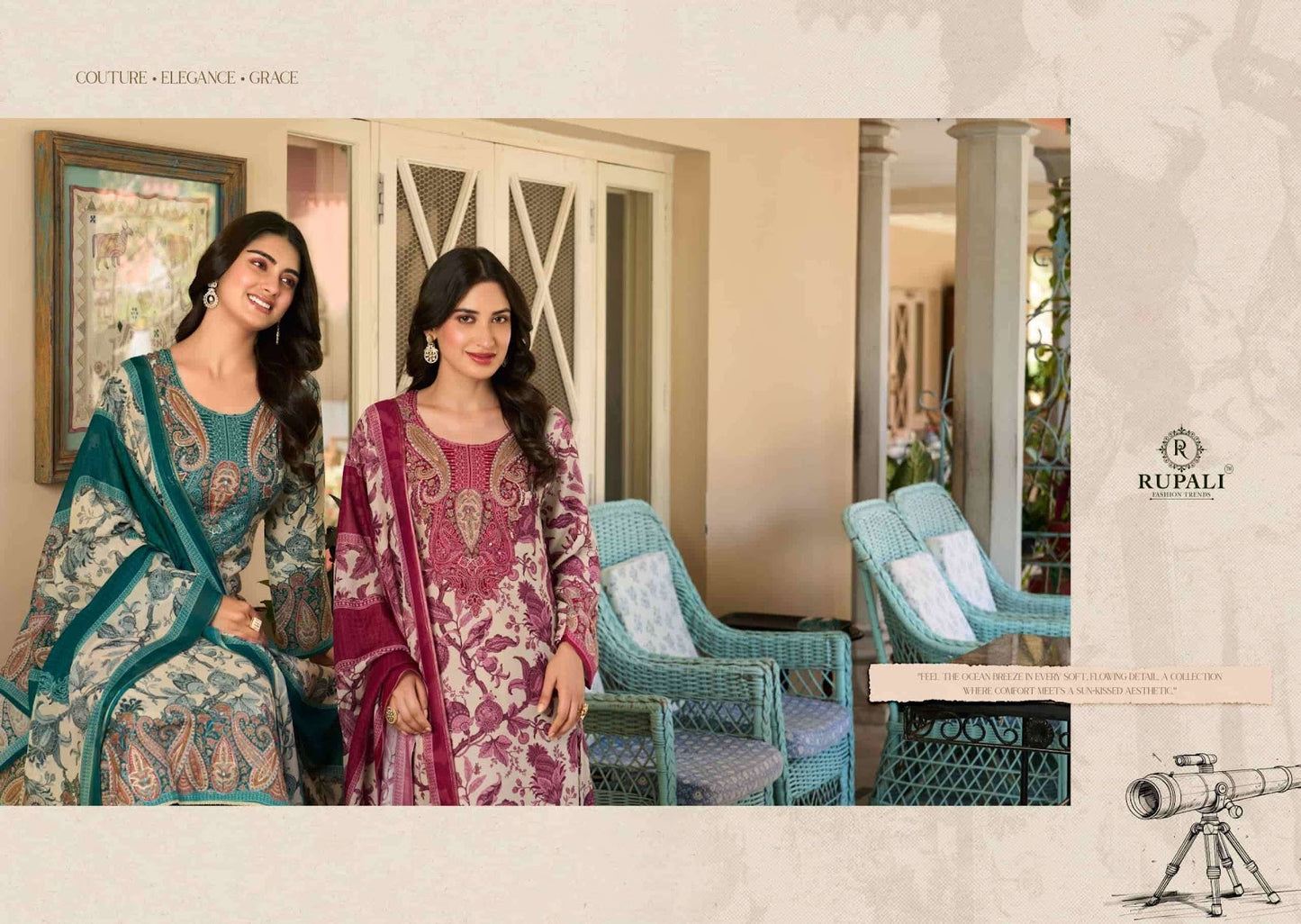 Gul Sitara Rupali Viscose Muslin Pant Style Suits Wholesale