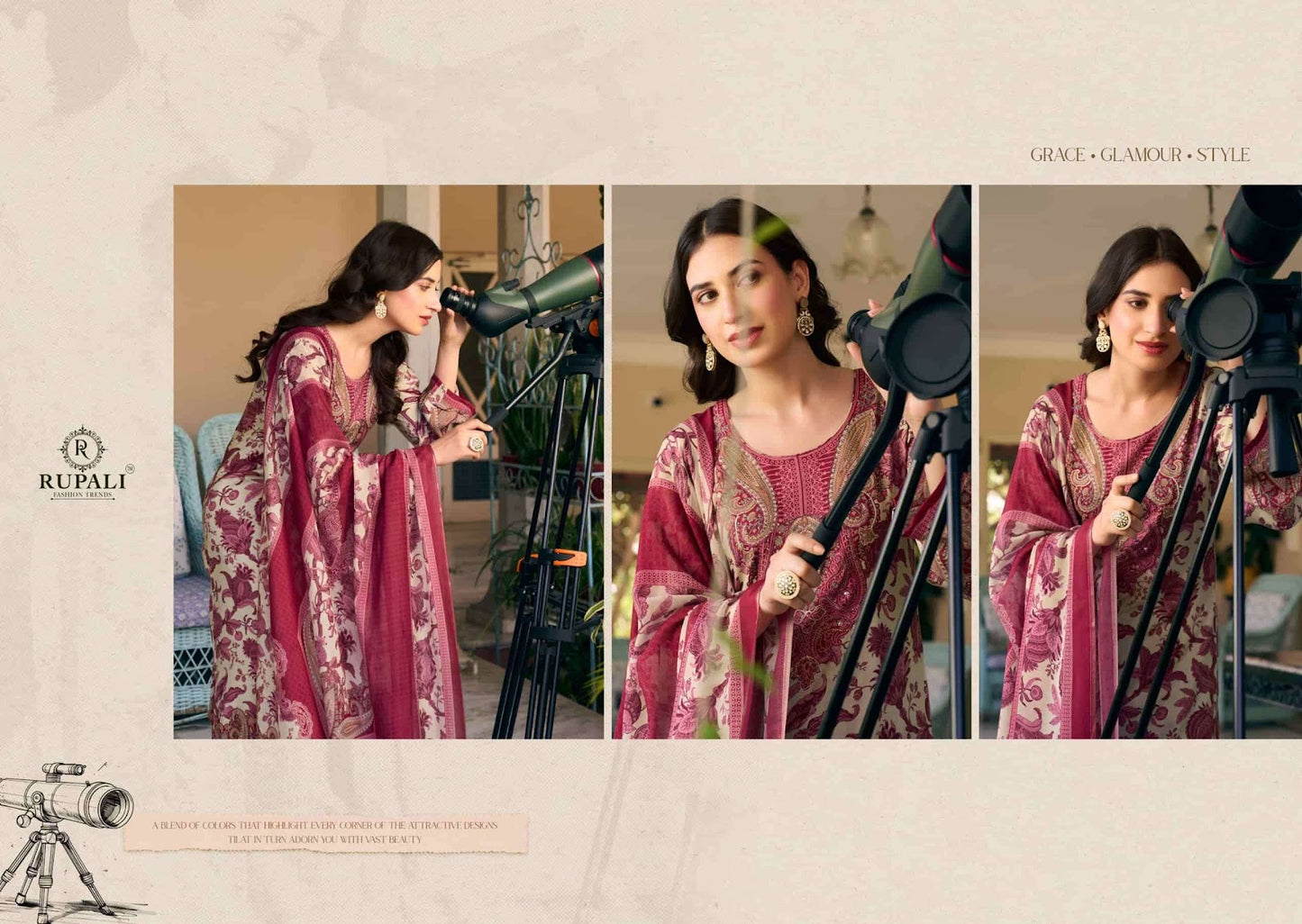 Gul Sitara Rupali Viscose Muslin Pant Style Suits Wholesale