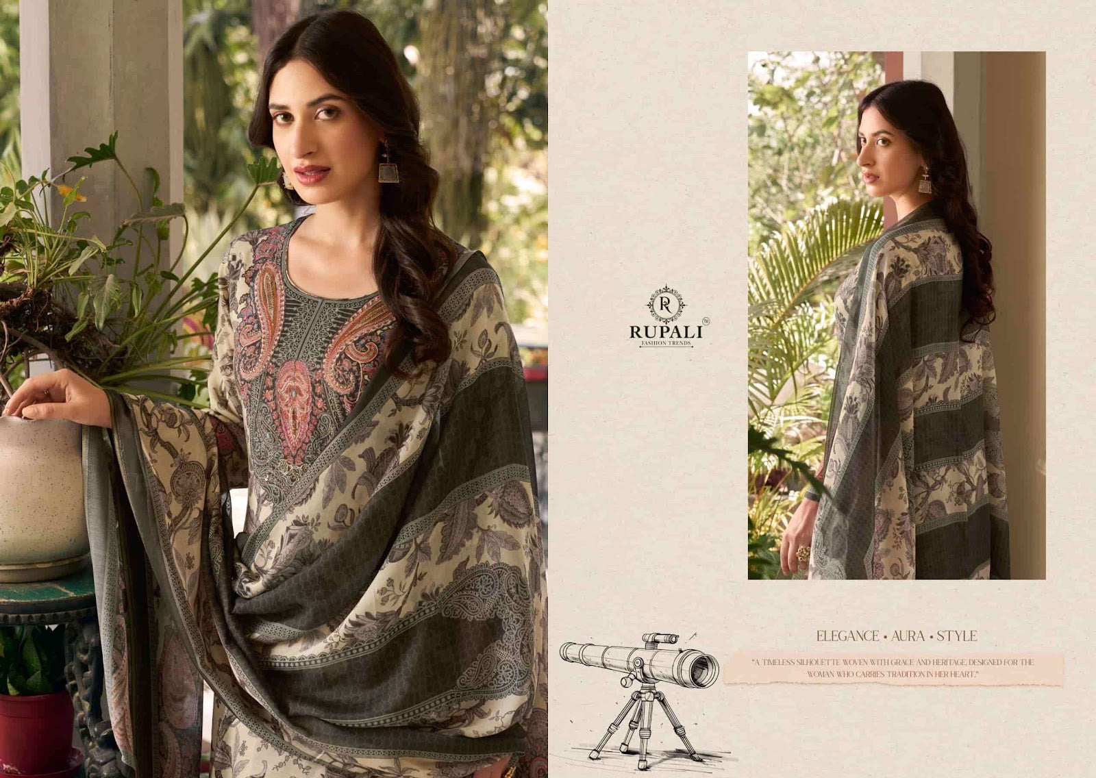 Gul Sitara Rupali Viscose Muslin Pant Style Suits Wholesale
