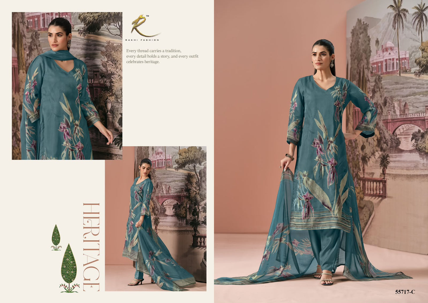 Gul Tarang Rakhi Fashion Viscose Organza Pant Style Suits Manufacturer