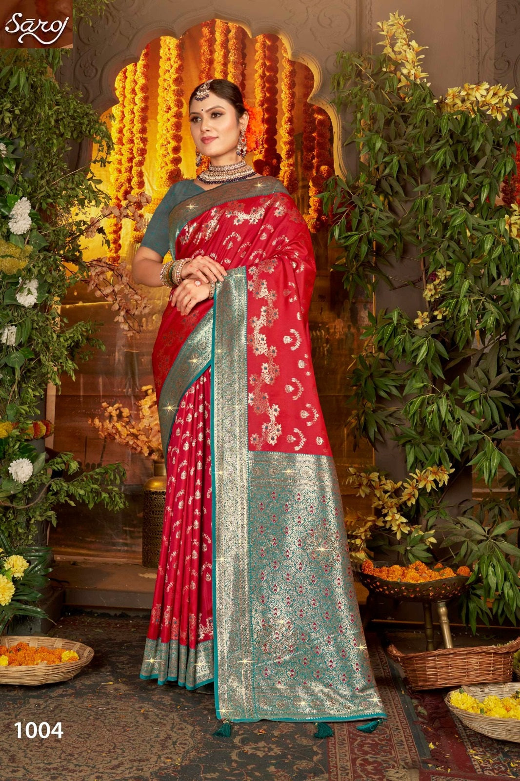 Gulaab Silk Saroski Vol 1 Saroj Soft Silk Sarees Wholesale Rate